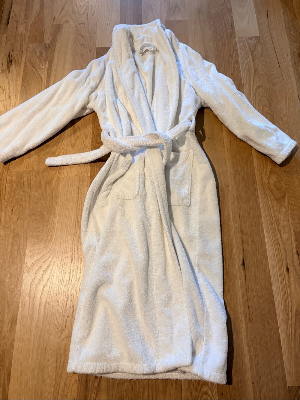 Waterworks bath robe terry size small white
